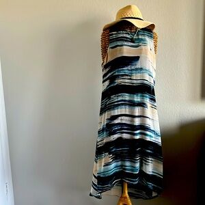 Sheer Flowing Dress with hat and matching necklaces